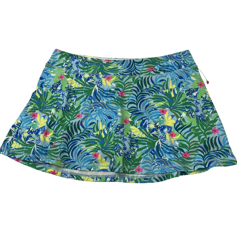 Lilly Pulitzer Luxletic Aila Skort Via Parigi XL UPF 50 Vacation Resort Beach